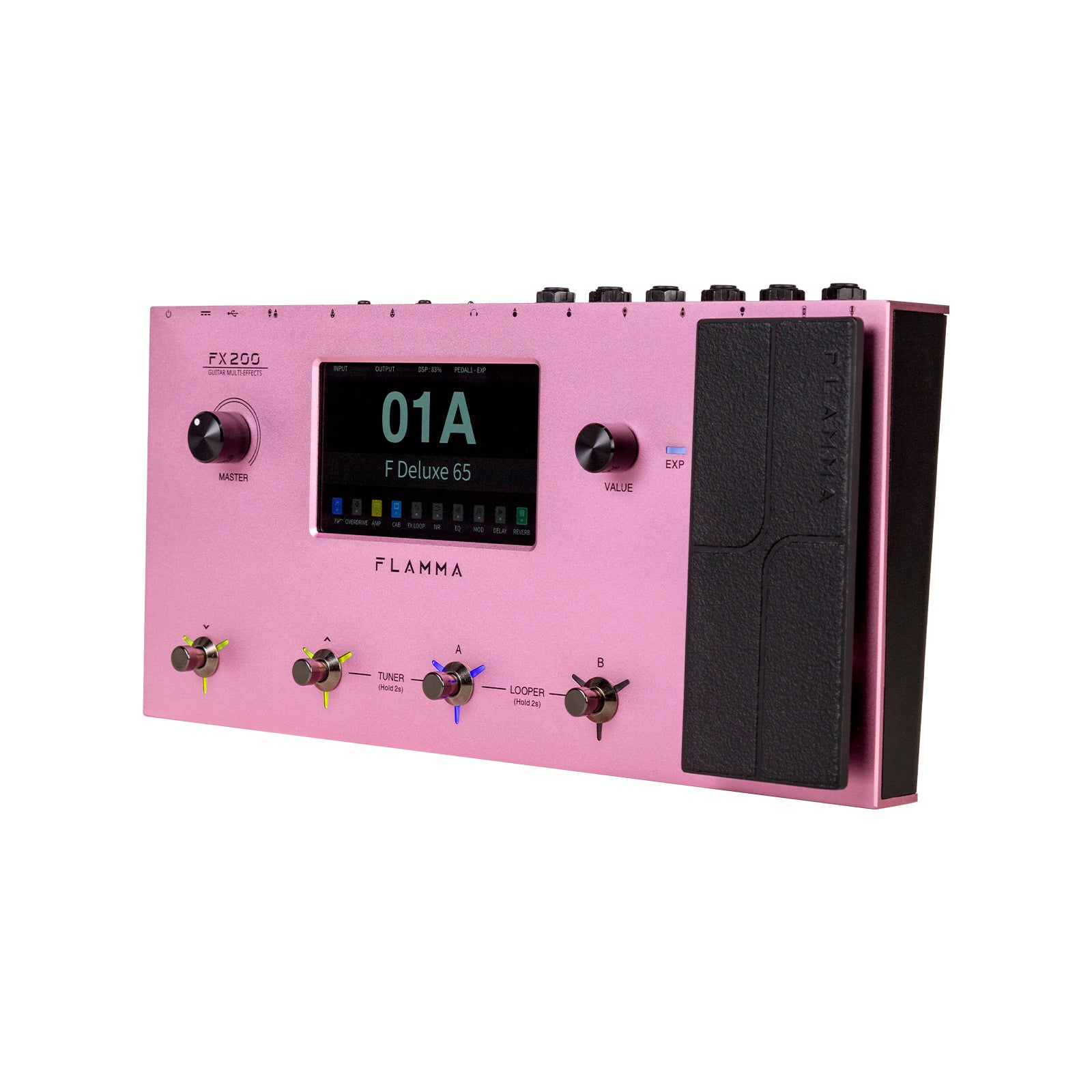 FLAMMA FX200 Pink procesor gitarowy, multiefekt IR i looper