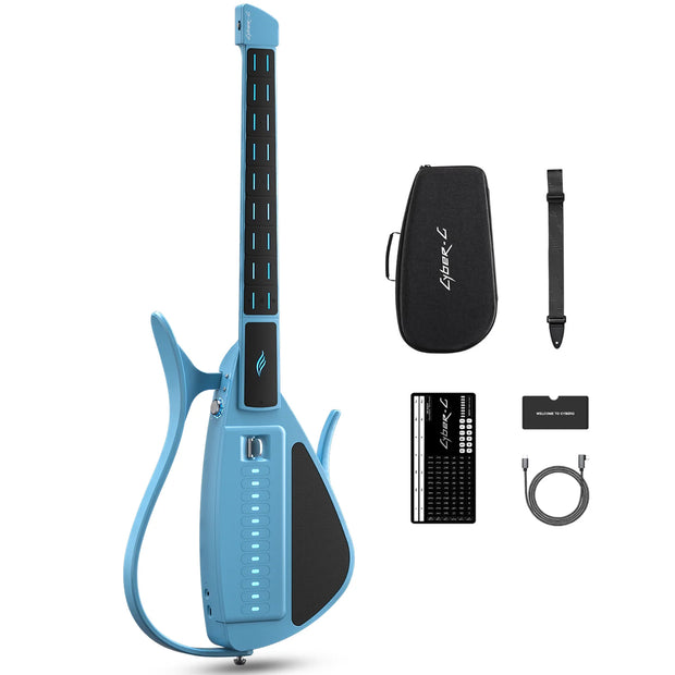 Enya Cyber-G BL-P inteligentna gitara bezstrunowa z modułem kostki niebieska