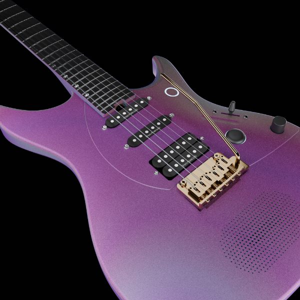 ENYA Inspire Pro AL – Purple  gitara elektryczna karbon smart z efektami