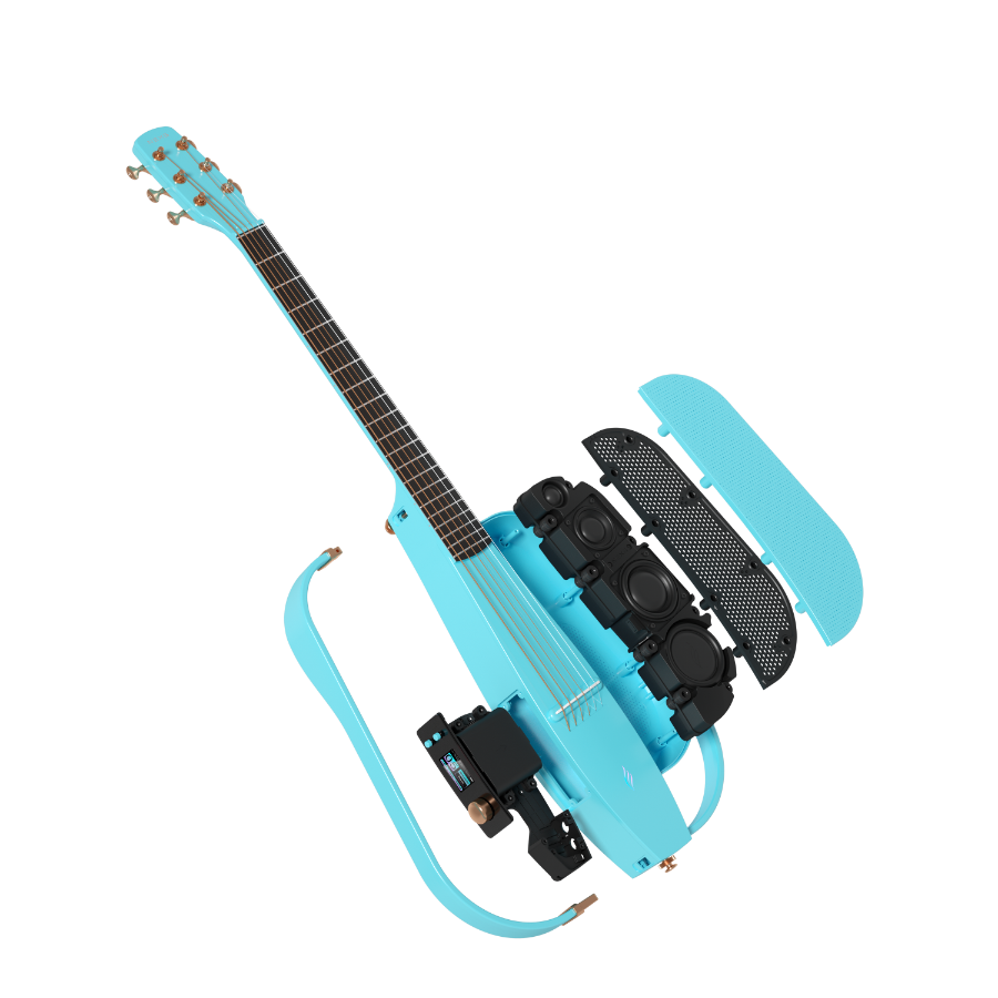 ENYA NEXG 2 Deluxe Blue – smart gitara travel z looperem, ekranem dotykowym i systemem ES3
