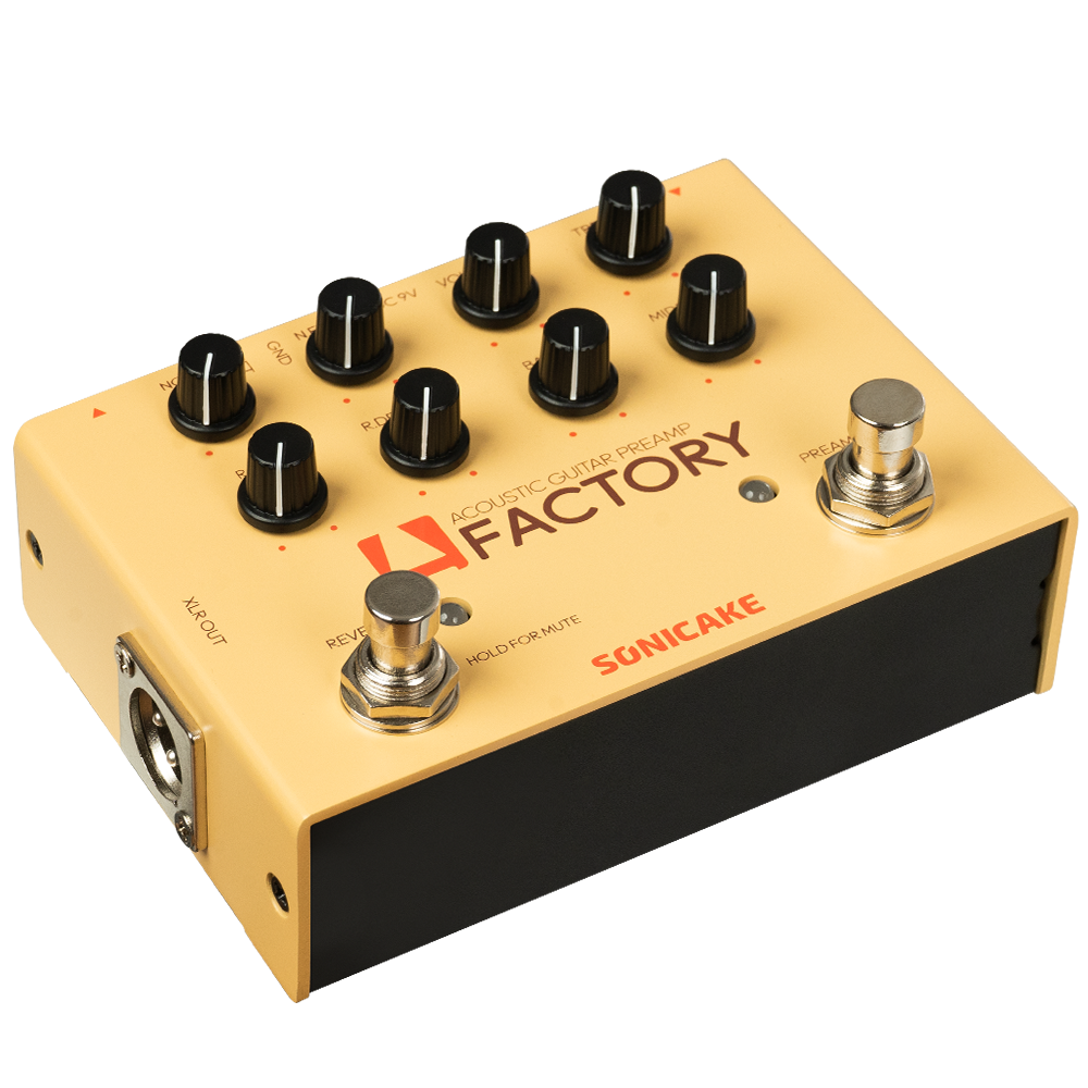 SONICAKE A Factory QDS-04 – preamp / DI do instrumentów akustycznych z cyfrowym reverbem
