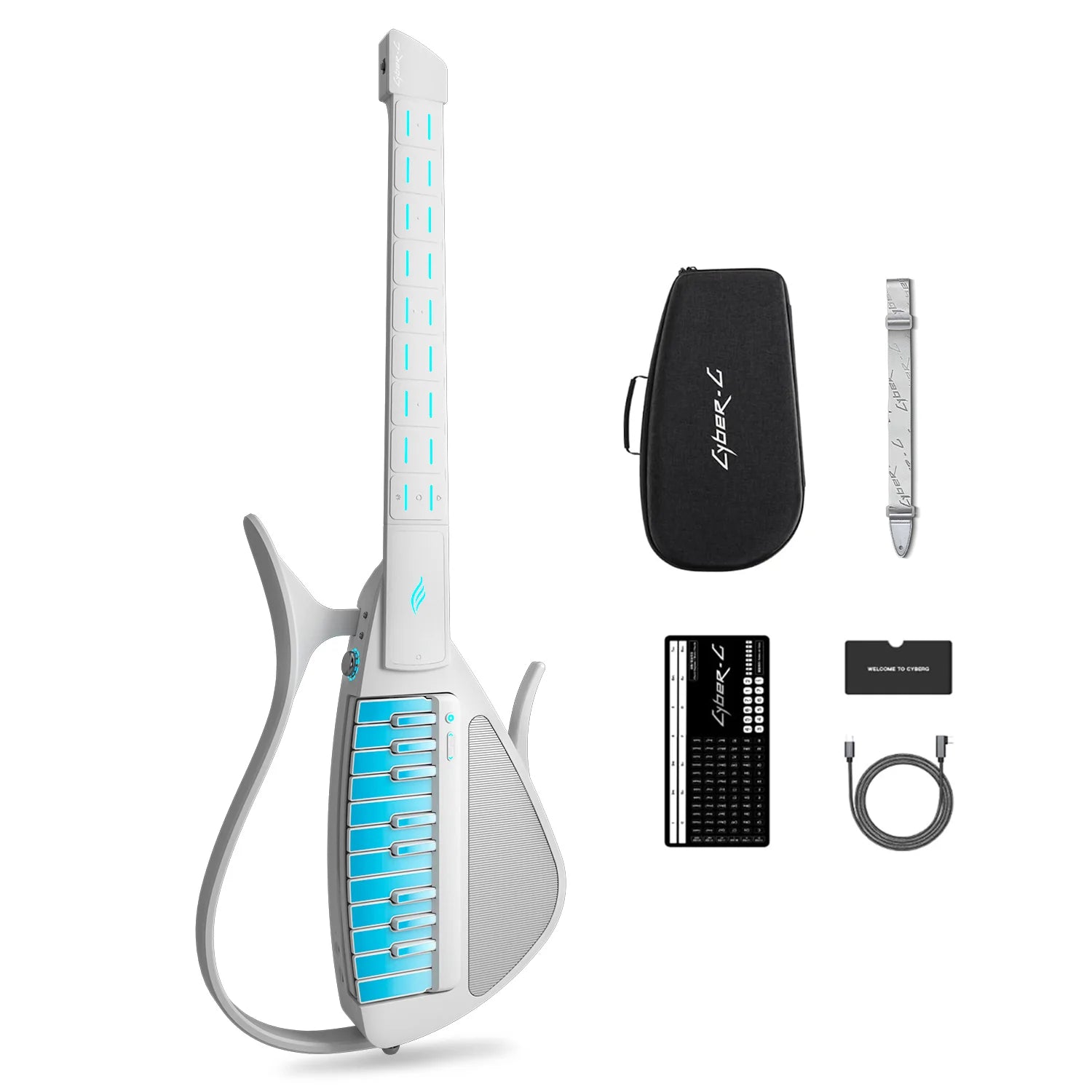 Enya Cyber-G WH inteligentna gitara bezstrunowa biała