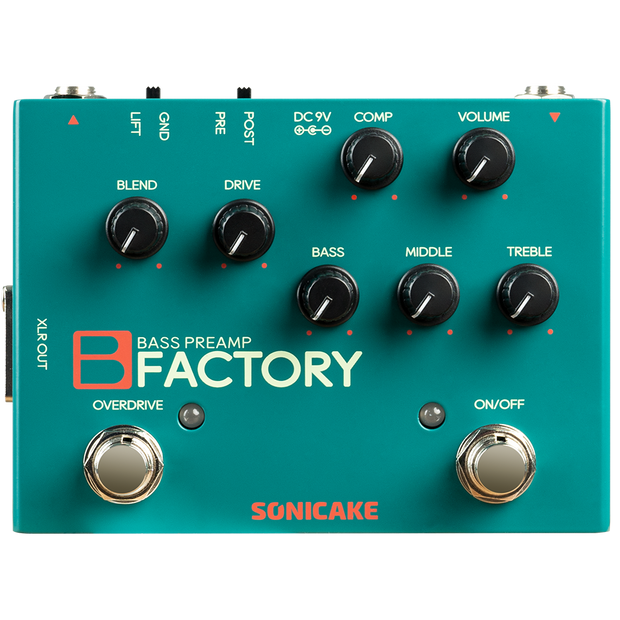 SONICAKE B Factory QDS-05 – basowy preamp / DI z kompresją, overdrive i korekcją 3-band EQ