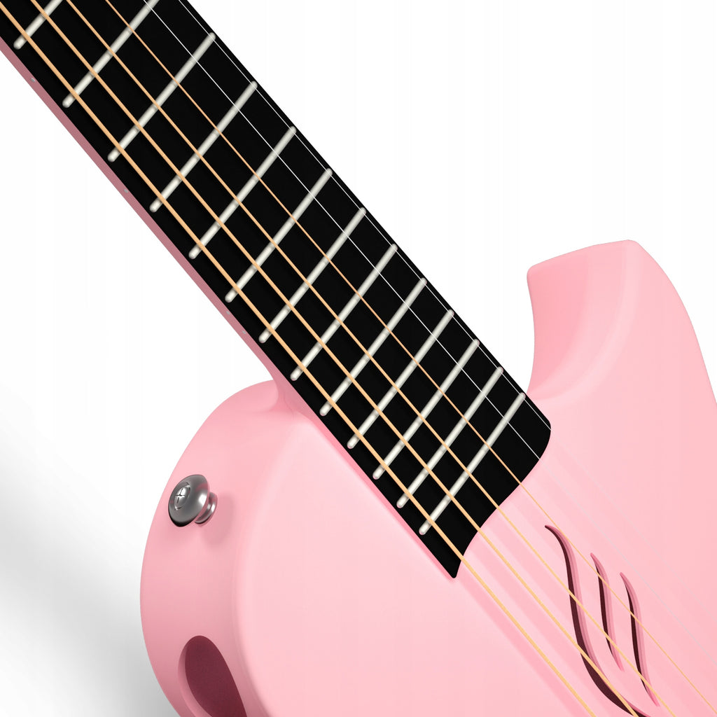 ENYA NOVA GO MINI Pink gitara akustyczna włókno węglowe podróżna zestaw