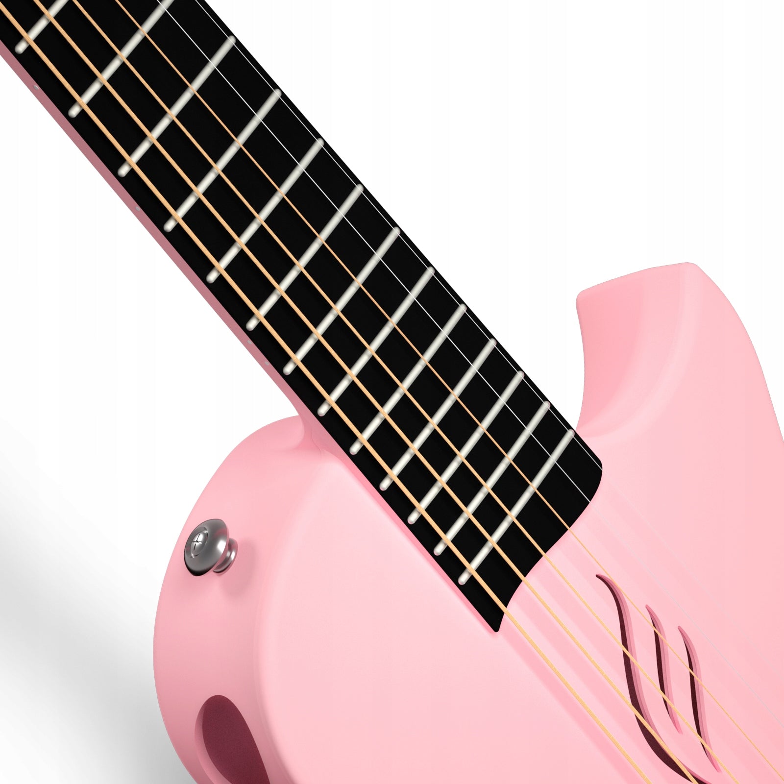 ENYA NOVA GO MINI Pink gitara akustyczna włókno węglowe podróżna zestaw