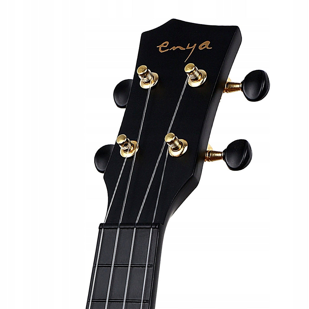 ENYA NOVA U - Black Ukulele koncertowe włókno węglowe zestaw