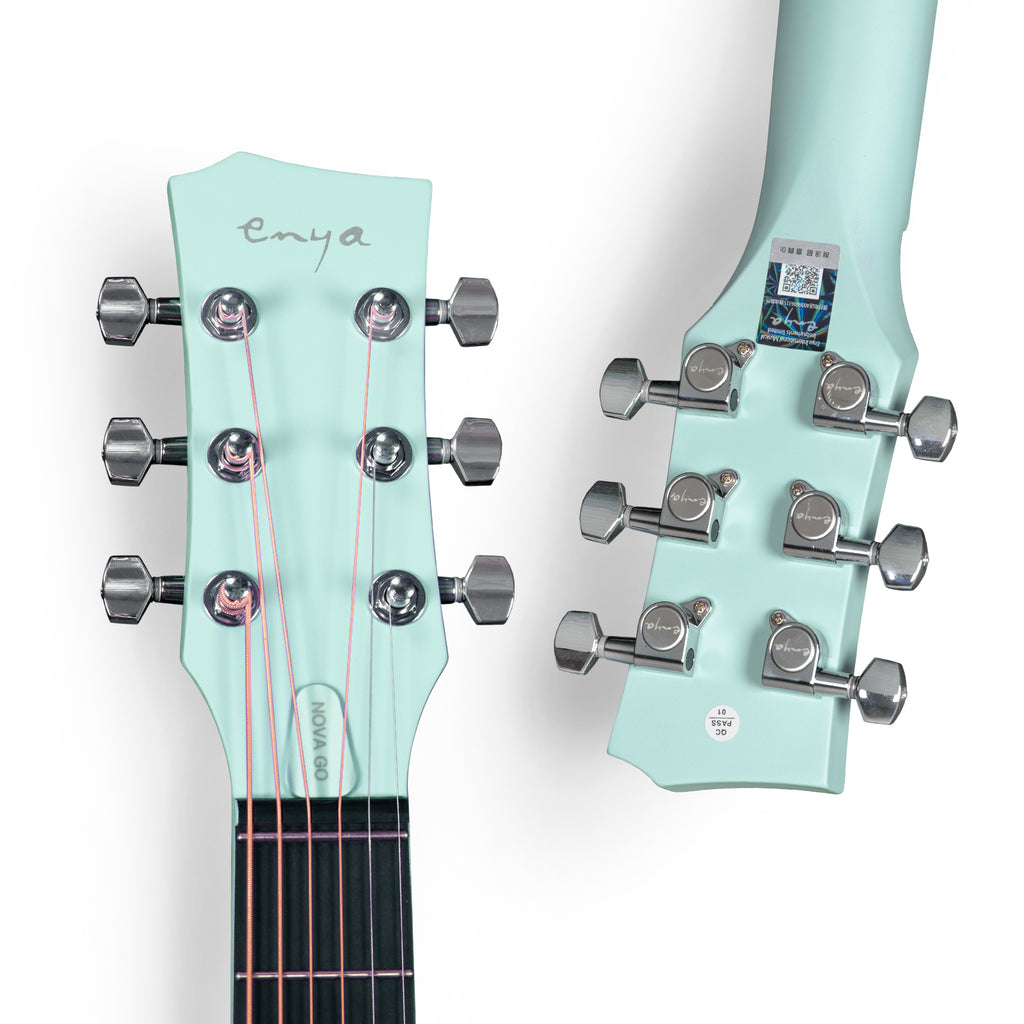 ENYA NOVA GO Blue gitara akustyczna włókno węglowe podróżna zestaw