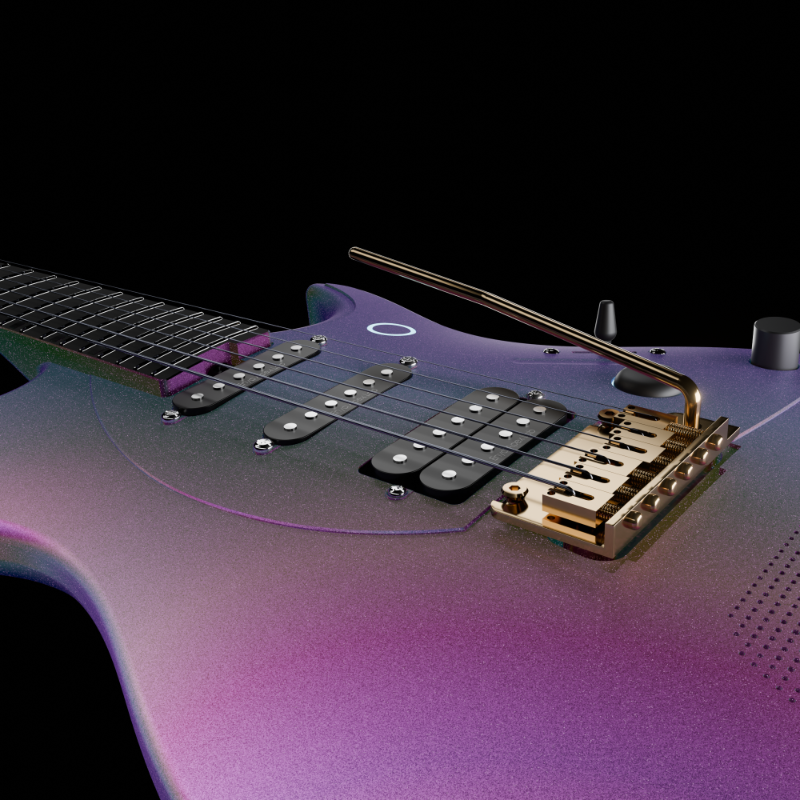 ENYA Inspire Pro AL – Purple  gitara elektryczna karbon smart z efektami