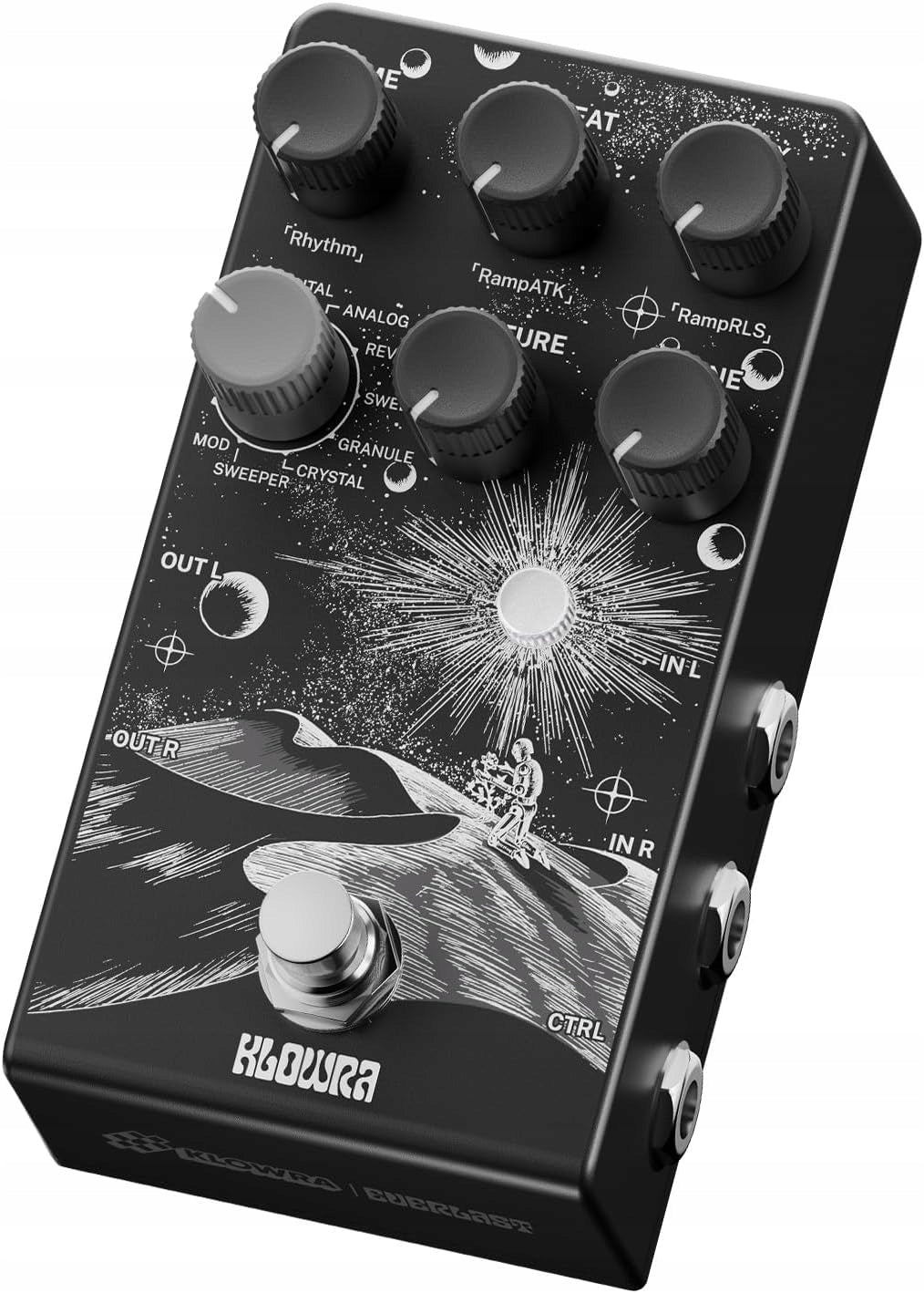 Klowra Everlast Delay stereofoniczny efekt delay z 9 typami opóźnienia