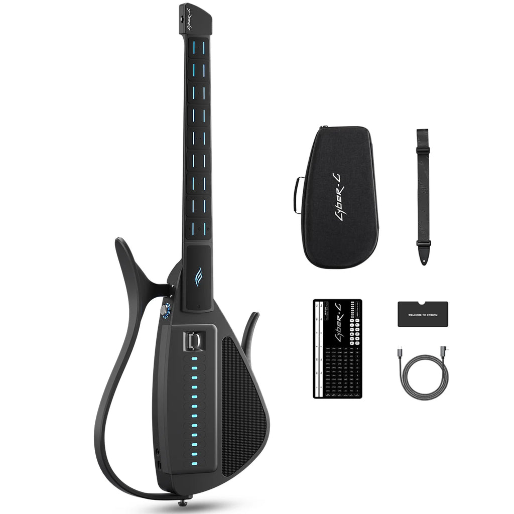 Enya Cyber-G BK-P inteligentna gitara bezstrunowa z modułem kostki czarna