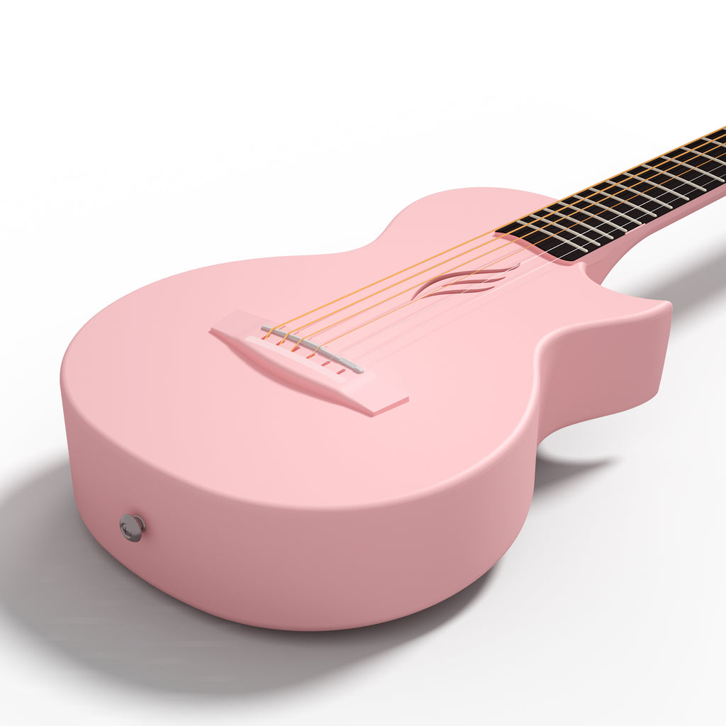 ENYA NOVA GO MINI Pink gitara akustyczna włókno węglowe podróżna zestaw