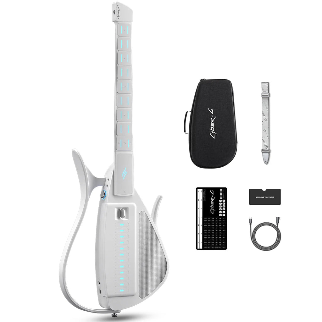 Enya Cyber-G WH-P inteligentna gitara bezstrunowa z modułem kostki biała