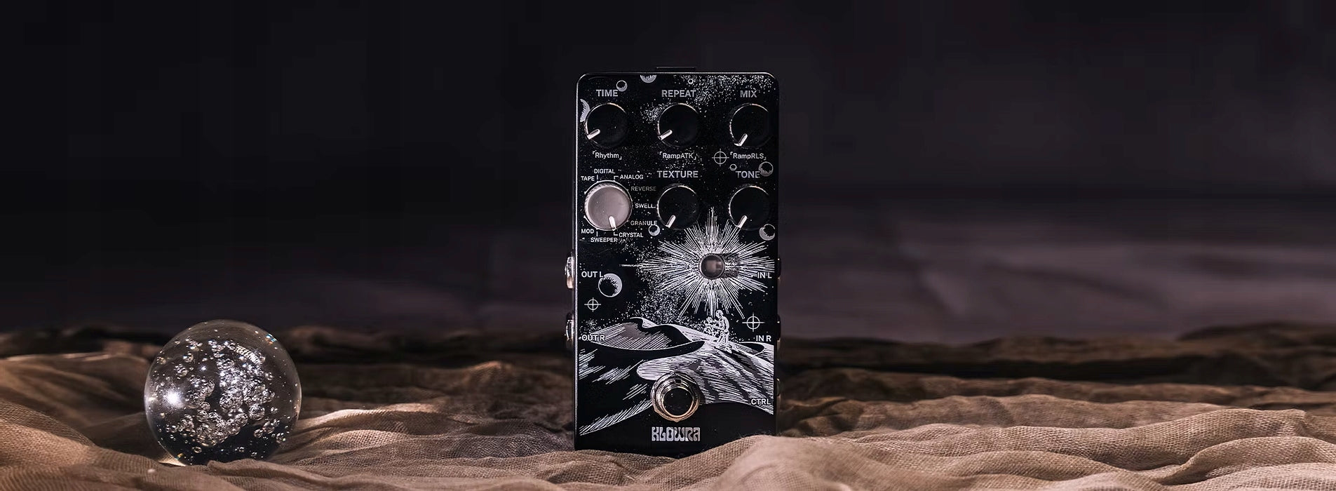 Klowra Everlast Delay stereofoniczny efekt delay z 9 typami opóźnienia
