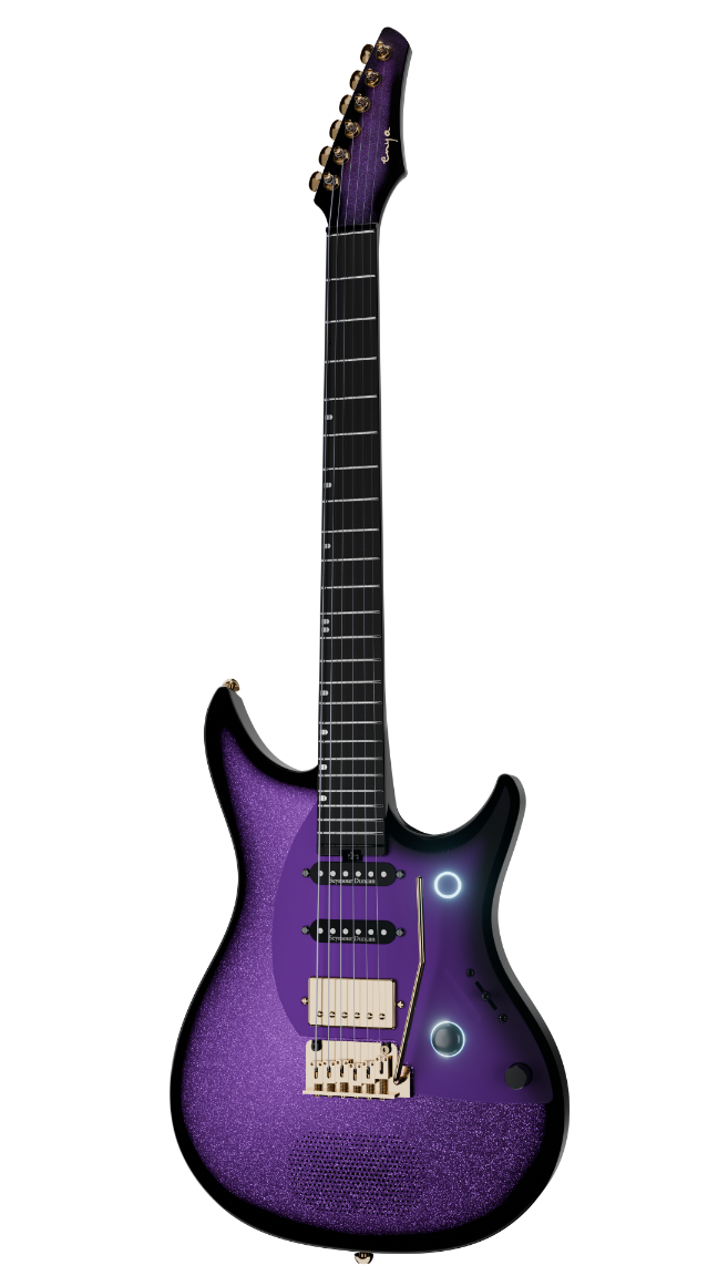 ENYA Inspire Pro SD – Cosmic Purple gitara elektryczna karbon smart z efektami
