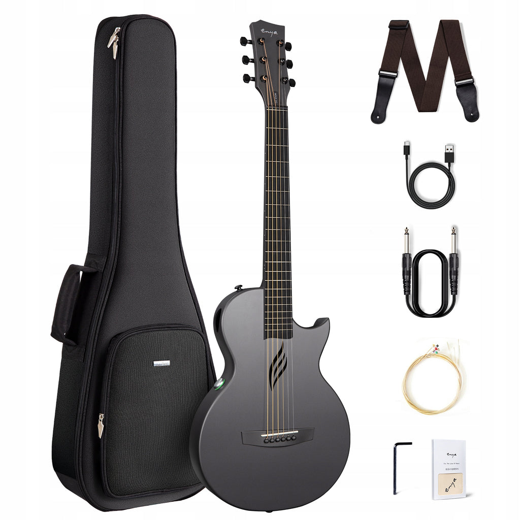 ENYA NOVA GO/SP1 Black gitara elektroakustyczna karbon podróżna z efektami