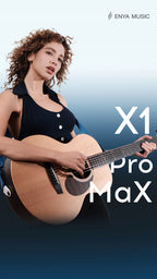ENYA EGA-X1 PRO MAX Natural gitara akustyczna HPL z litym topem zestaw