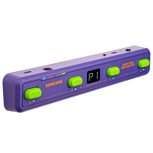 SONICAKE Pocket Control QCT-4PP bezprzewodowy kontroler MIDI fioletowy
