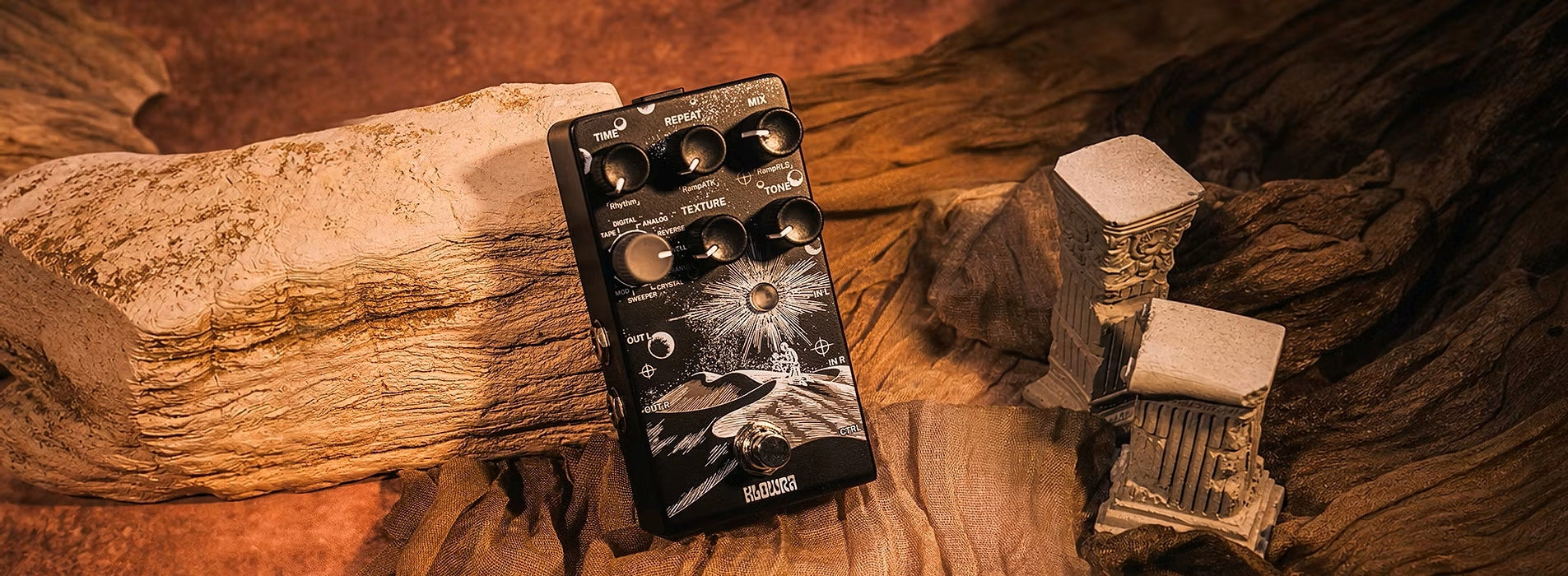 Klowra Everlast Delay stereofoniczny efekt delay z 9 typami opóźnienia