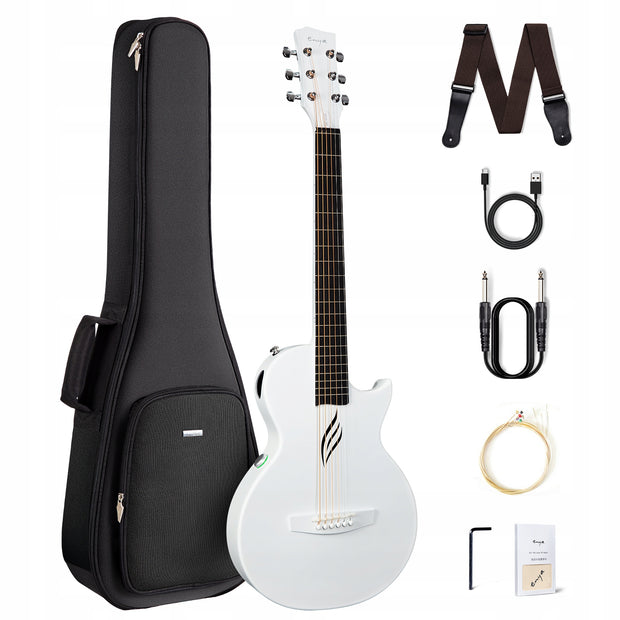 ENYA NOVA GO/SP1 White gitara elektroakustyczna karbon podróżna z efektami
