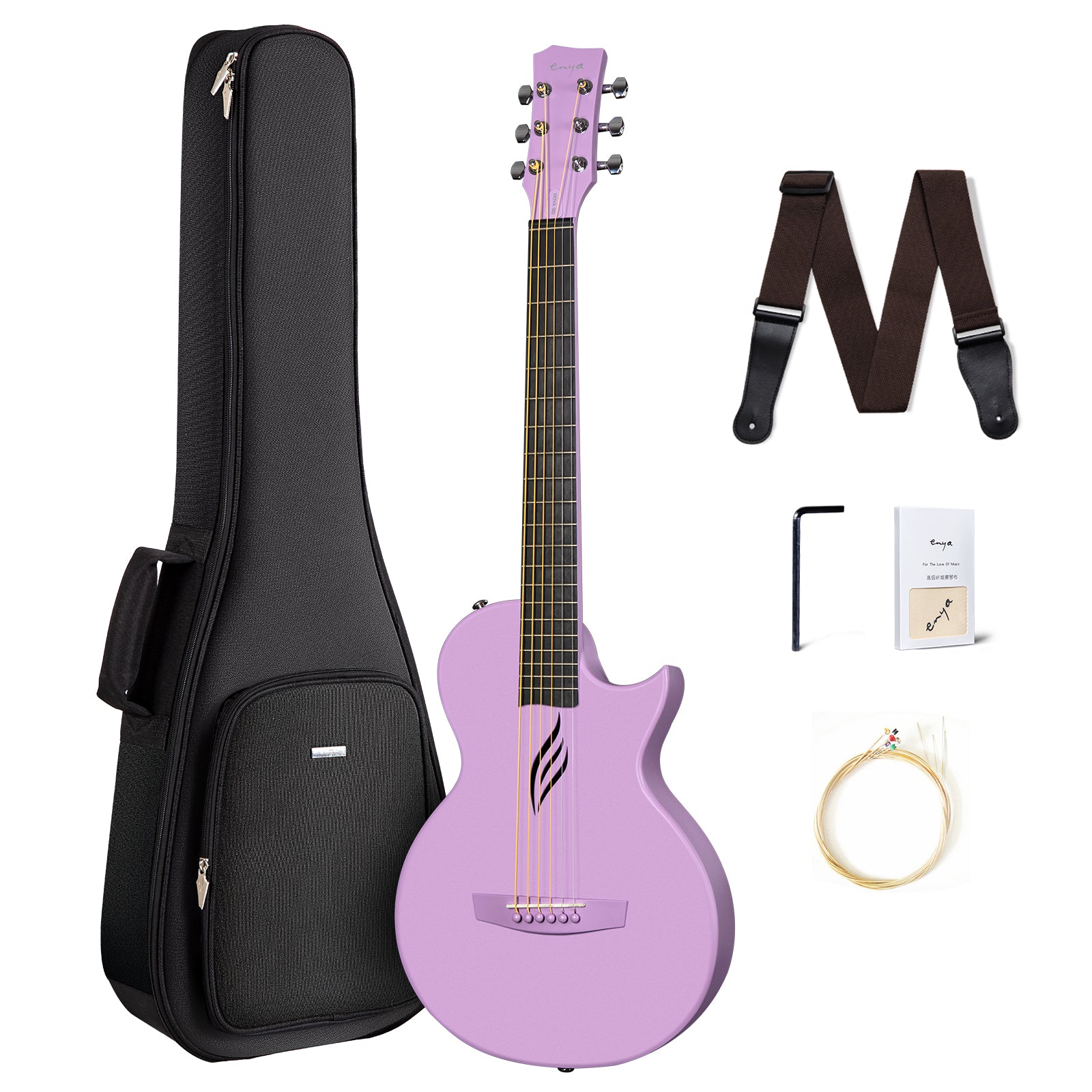 ENYA NOVA GO Purple - gitara akustyczna karbonowa