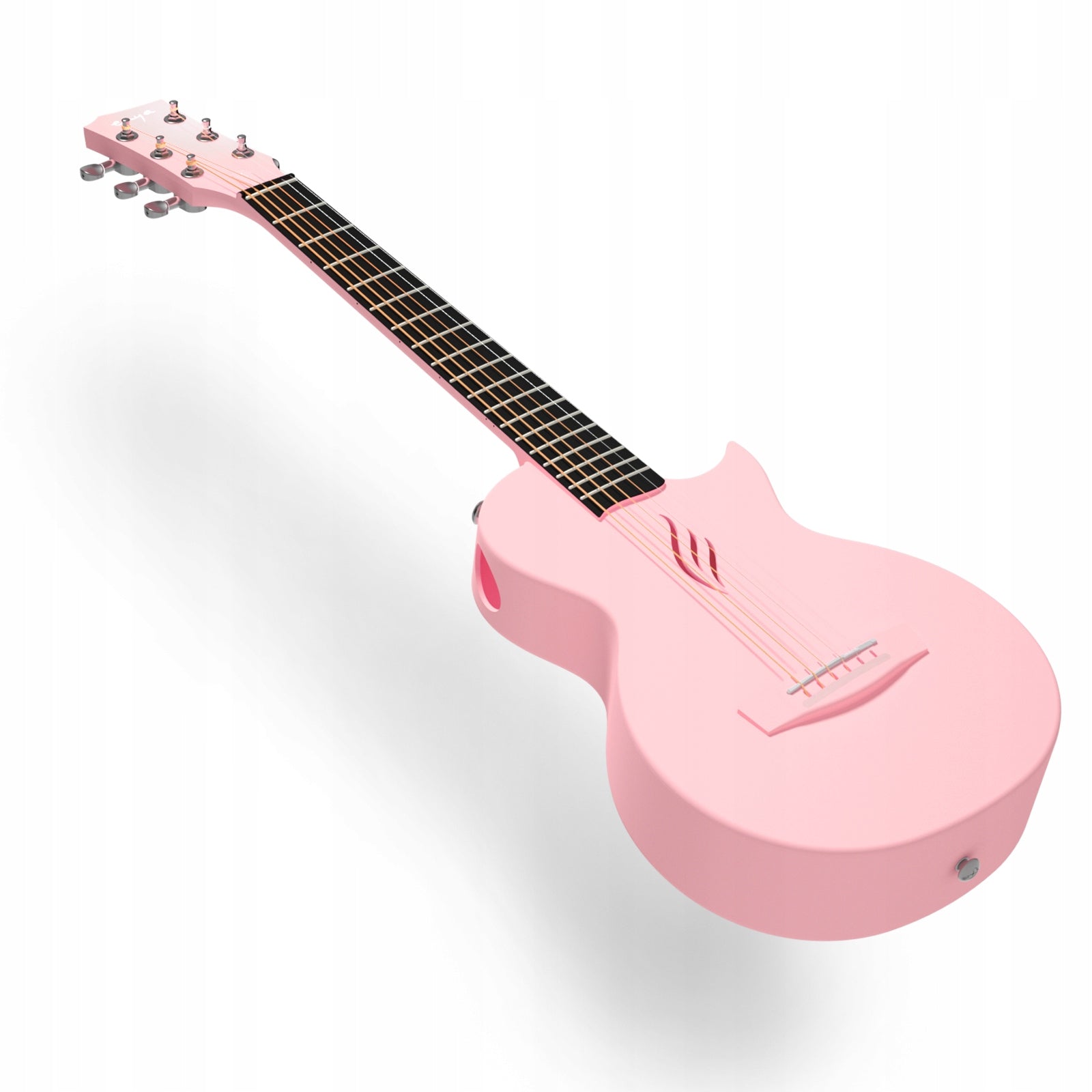 ENYA NOVA GO MINI Pink gitara akustyczna włókno węglowe podróżna zestaw