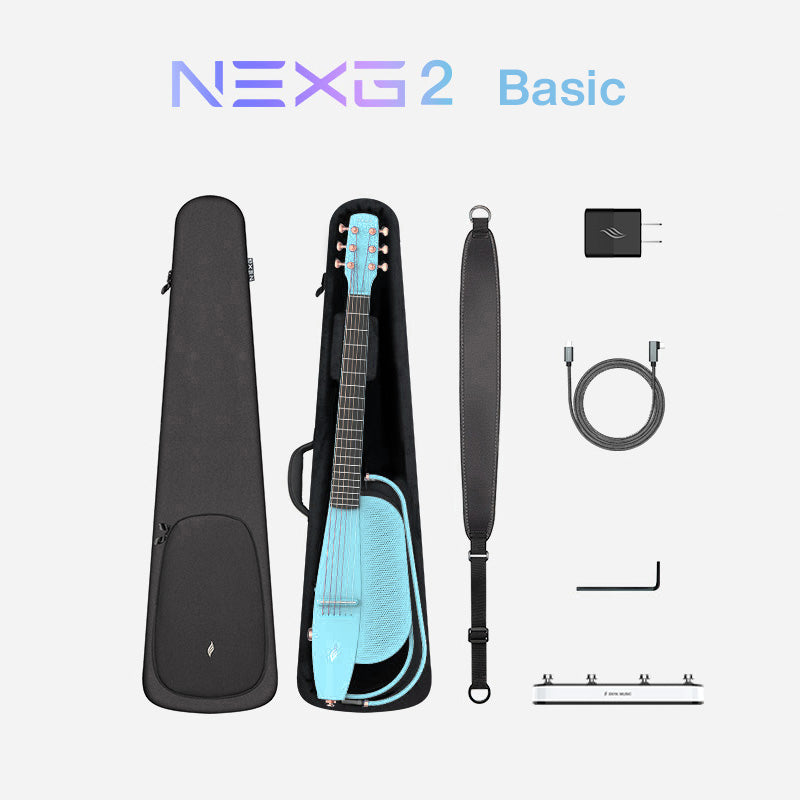 ENYA NEXG2 Blue Basic - smart gitara travel z looperem, ekranem dotykowym i systemem ES3