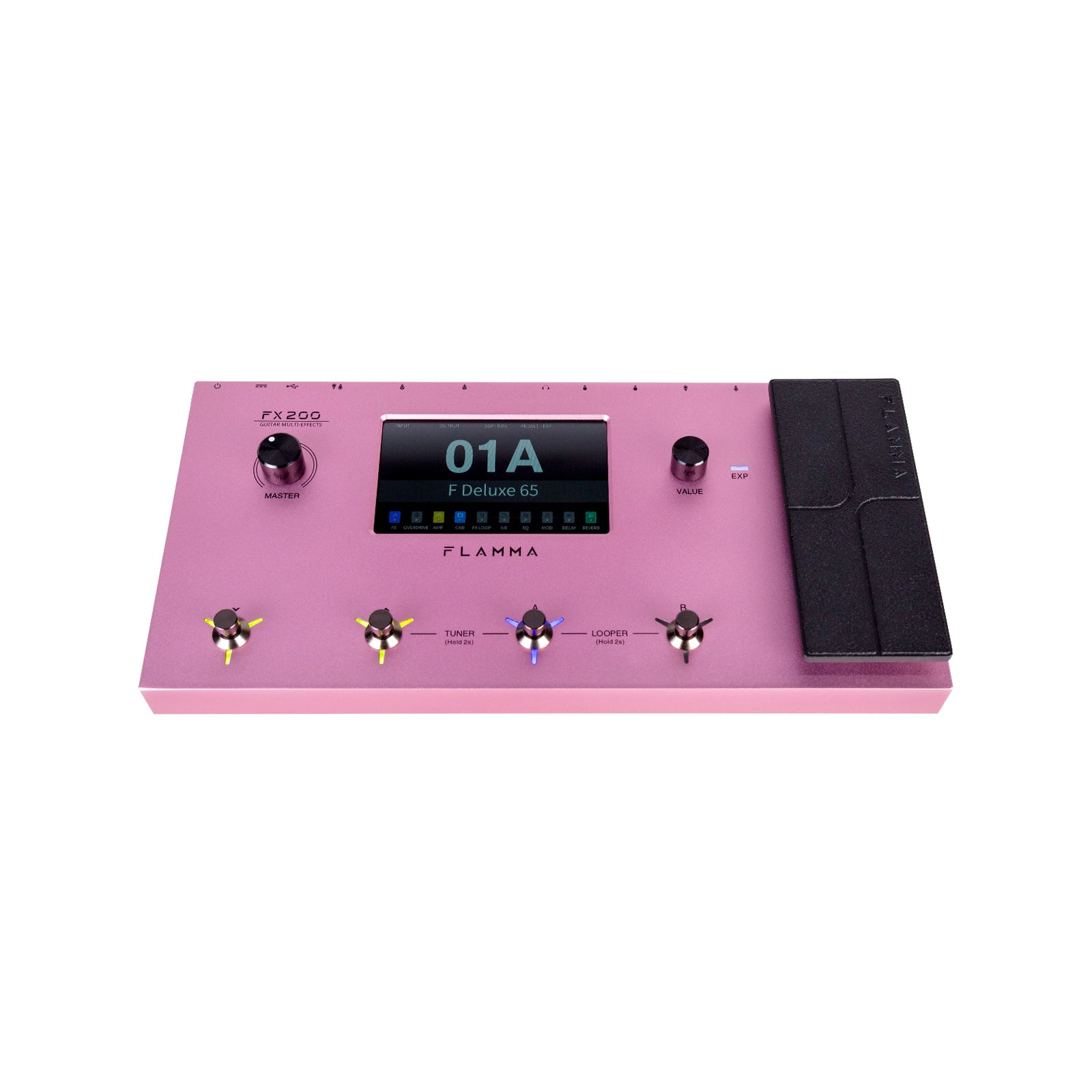 FLAMMA FX200 Pink procesor gitarowy, multiefekt IR i looper