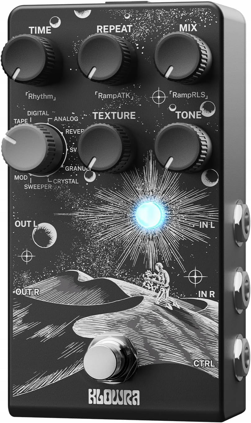 Klowra Everlast Delay stereofoniczny efekt delay z 9 typami opóźnienia
