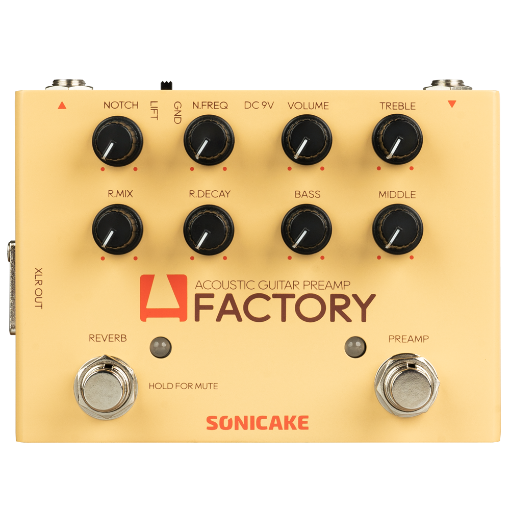 SONICAKE A Factory QDS-04 – preamp / DI do instrumentów akustycznych z cyfrowym reverbem