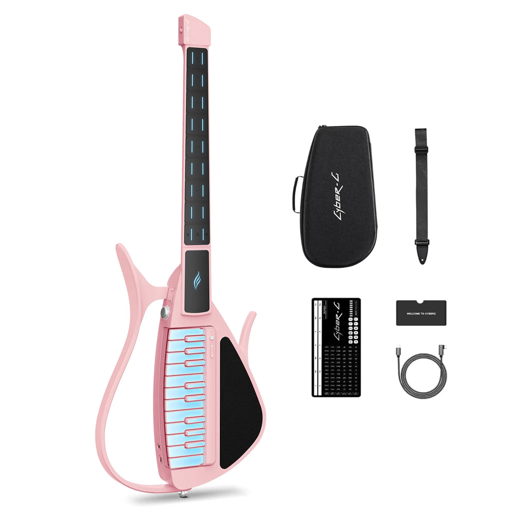 Enya Cyber-G PK inteligentna gitara bezstrunowa różowa