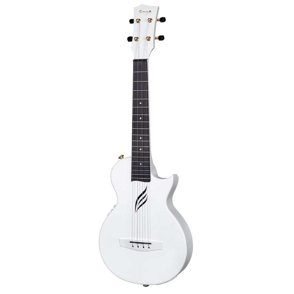 ENYA NOVA UE PRO White - elektroakustyczne ukulele tenorowe z włókna węglowego i systemem AcousticPlus