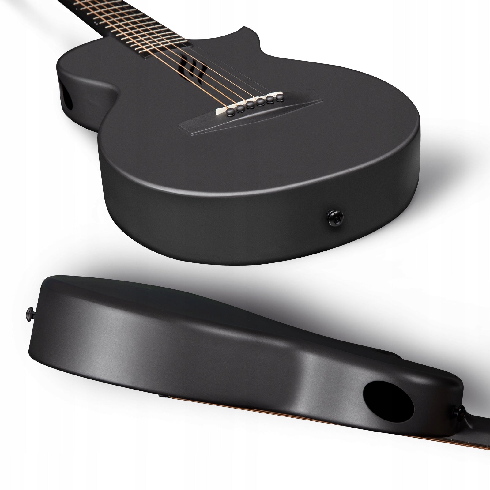 ENYA NOVA GO Black gitara akustyczna włókno węglowe podróżna zestaw