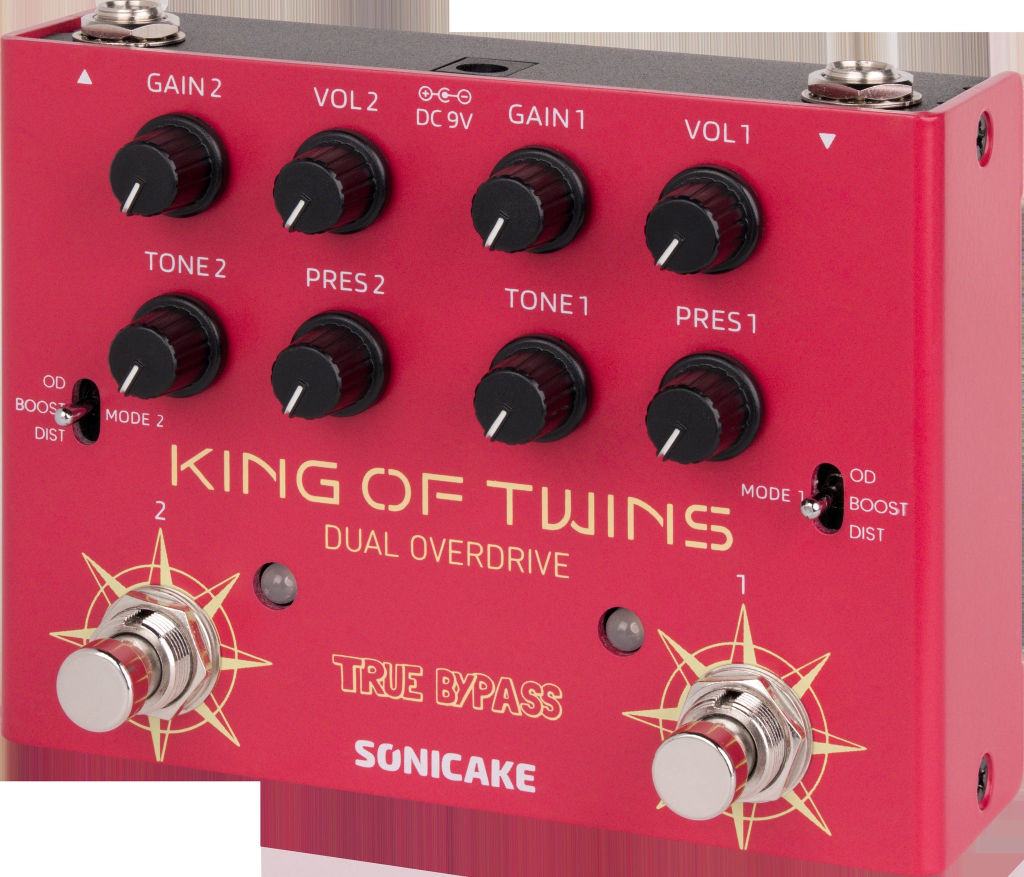 SONICAKE King of Twins QDS-08 – dwukanałowy overdrive z trybami OD / Boost / Distortion