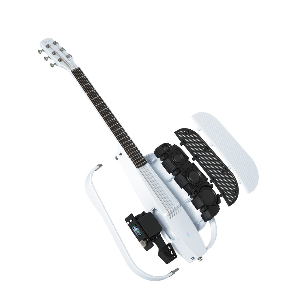 ENYA NEXG2 Delux White - smart gitara travel z looperem, ekranem dotykowym i systemem ES3