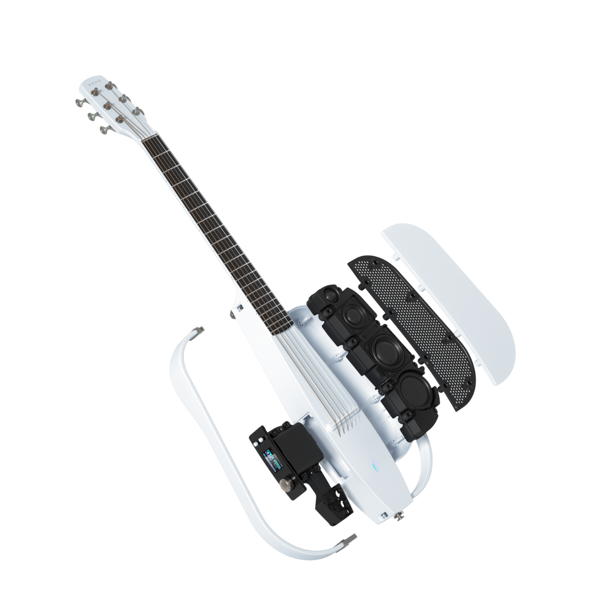 ENYA NEXG2 Delux White - smart gitara travel z looperem, ekranem dotykowym i systemem ES3