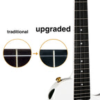ENYA NOVA UE PRO White - elektroakustyczne ukulele tenorowe z włókna węglowego i systemem AcousticPlus