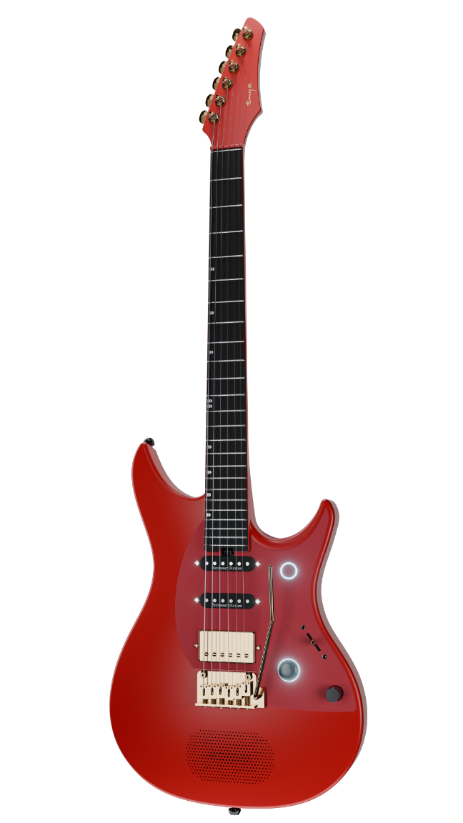 ENYA Inspire Pro SD – Red  gitara elektryczna karbon smart z efektami