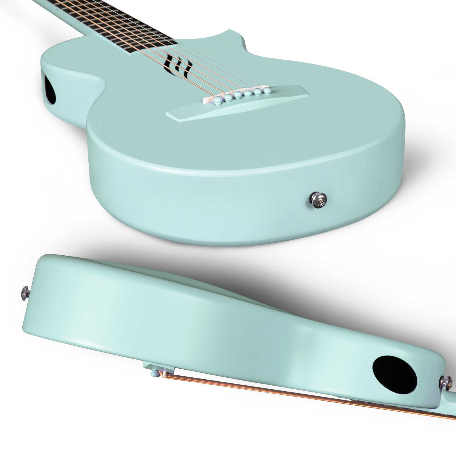 ENYA NOVA GO Blue gitara akustyczna włókno węglowe podróżna zestaw