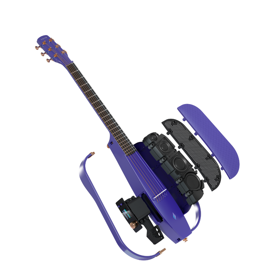 ENYA NEXG2 Delux Purple - smart gitara travel z looperem, ekranem dotykowym i systemem ES3