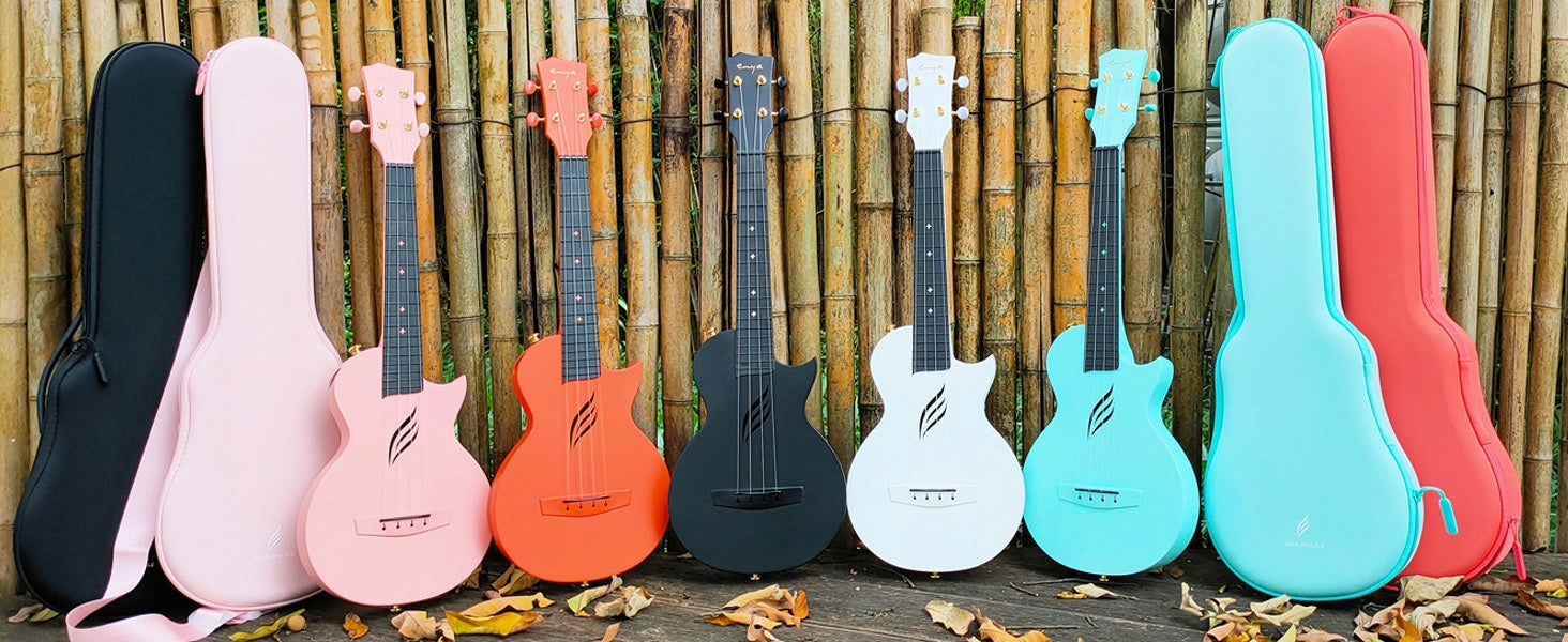 ENYA NOVA U - White Ukulele koncertowe włókno węglowe zestaw