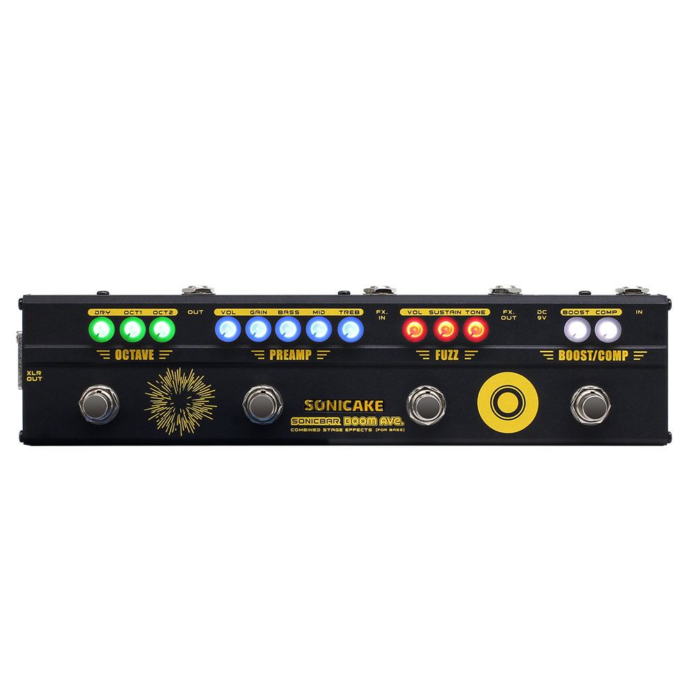 SONICAKE Boom Ave QCE-40 multiefekt basowy preamp kompresor fuzz octaver
