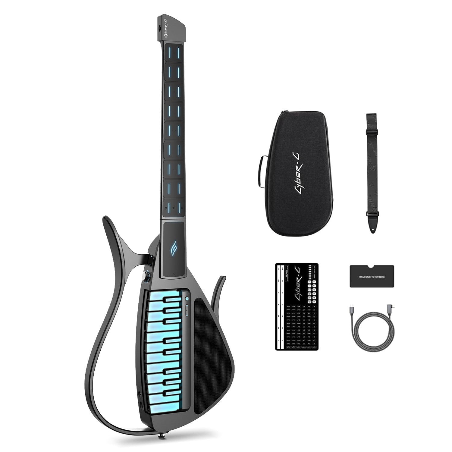 Enya Cyber-G BK inteligentna gitara bezstrunowa czarna