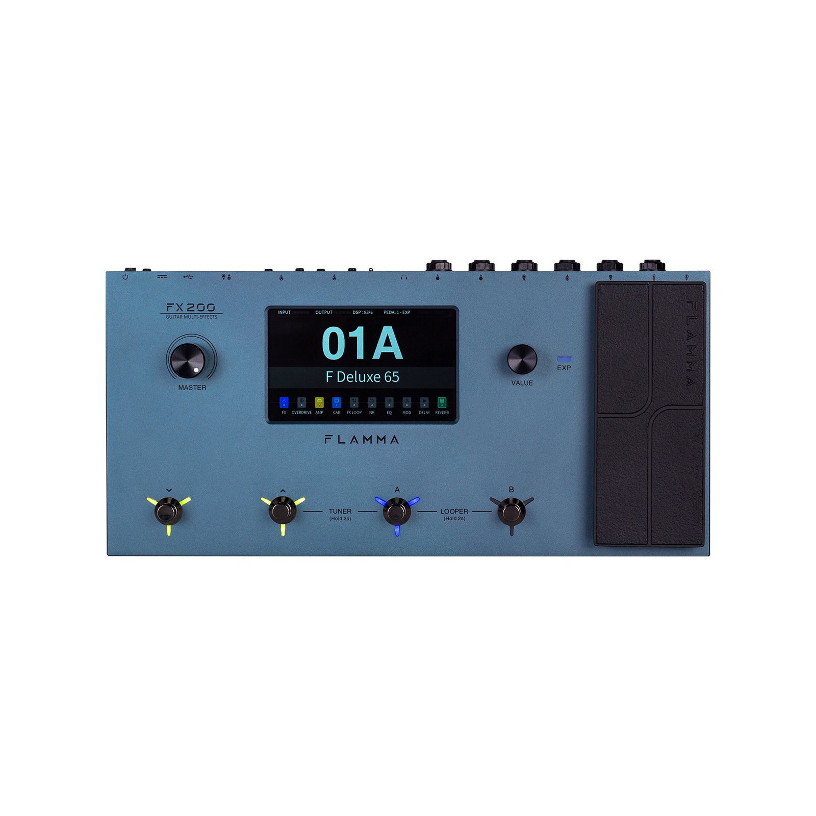 FLAMMA FX200 Blue procesor gitarowy, multiefekt IR i looper