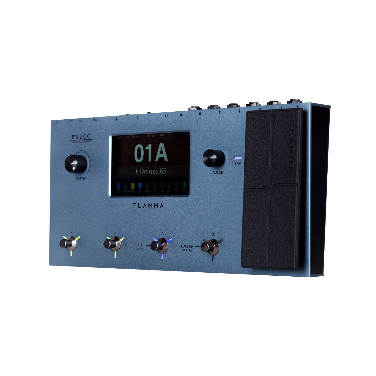 FLAMMA FX200 Blue procesor gitarowy, multiefekt IR i looper
