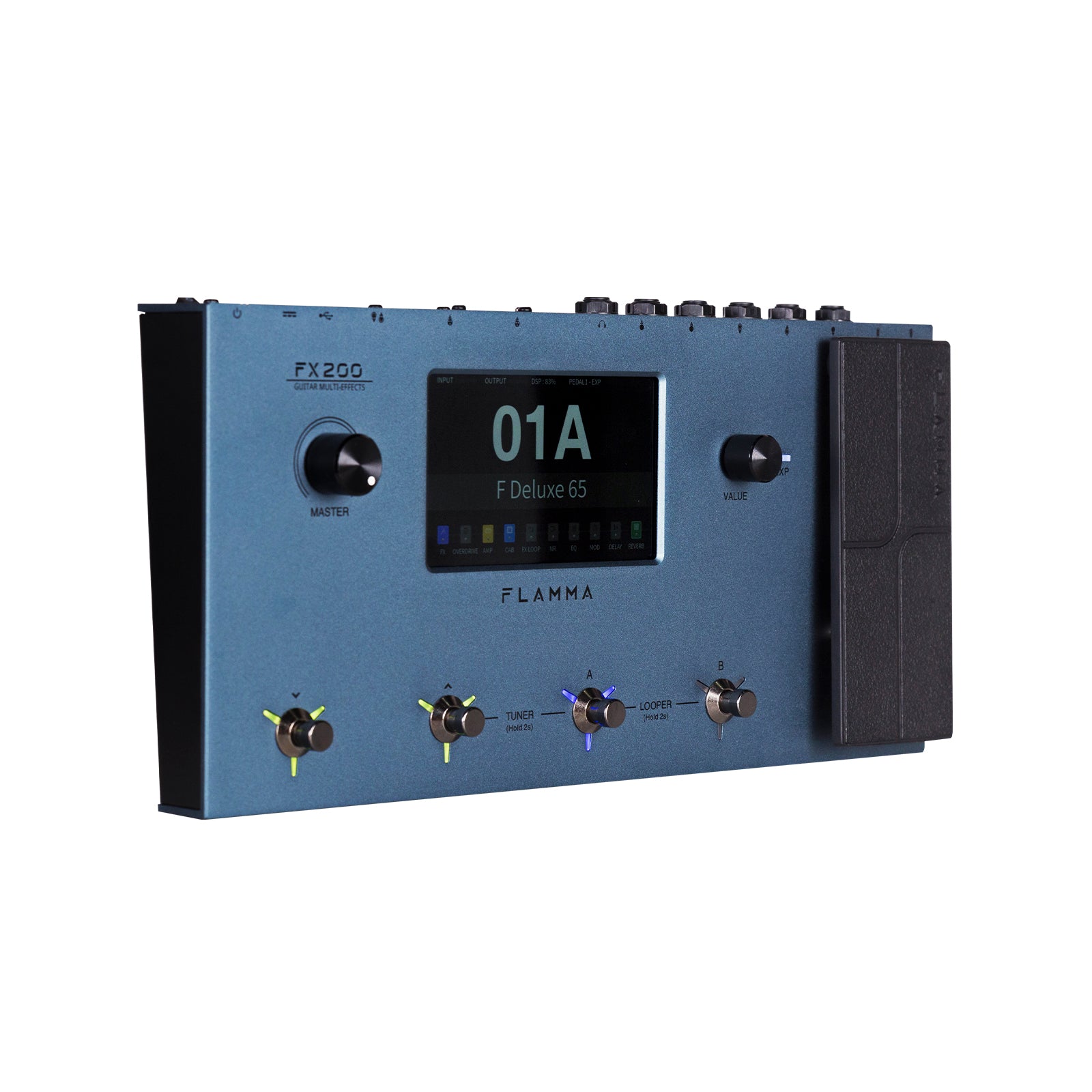 FLAMMA FX200 Blue procesor gitarowy, multiefekt IR i looper