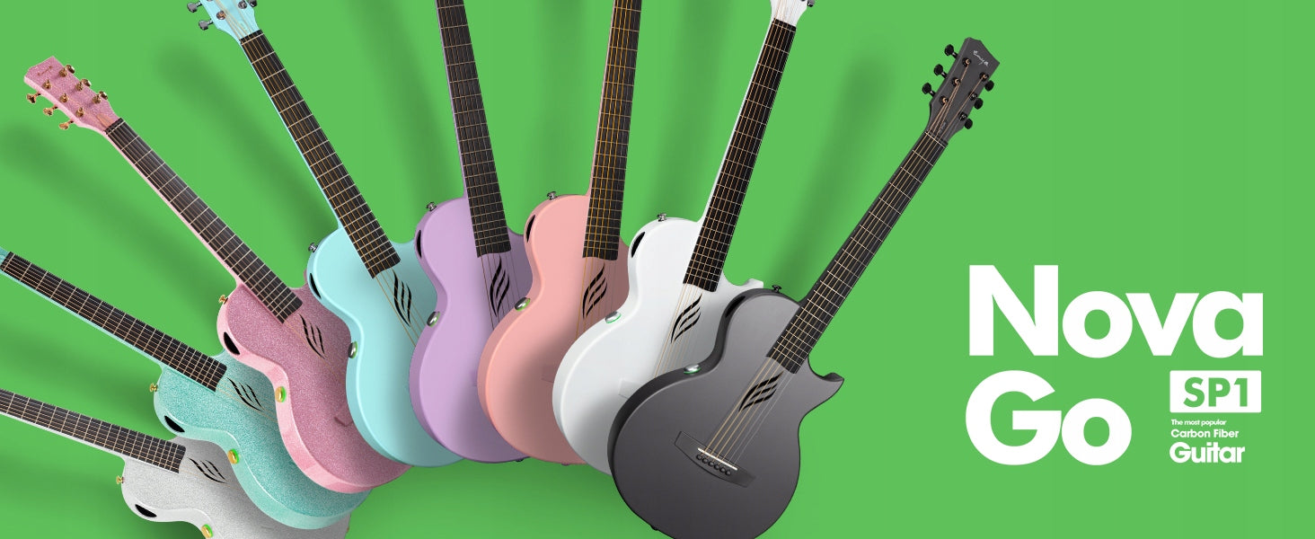Gitara Elektroakustyczna Karbon Podróżna z efektami ENYA NOVA GO/SP1 Pink
