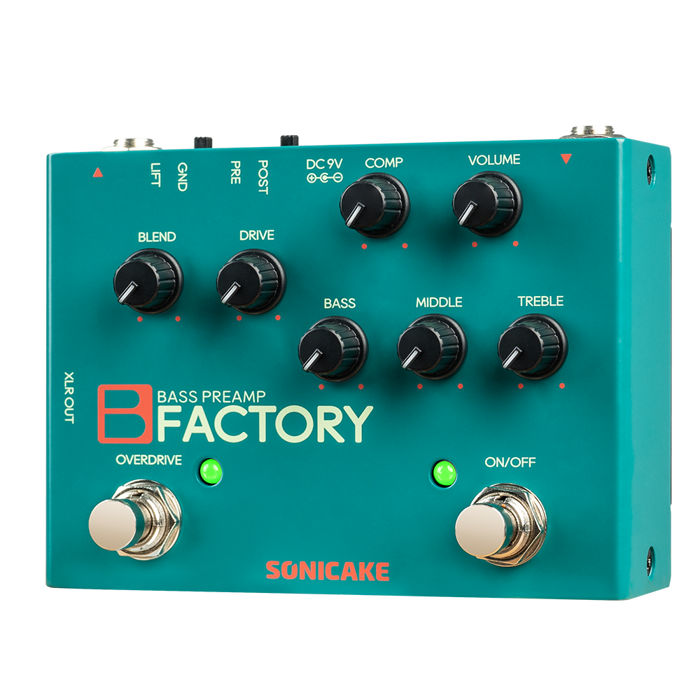 SONICAKE B Factory QDS-05 – basowy preamp / DI z kompresją, overdrive i korekcją 3-band EQ