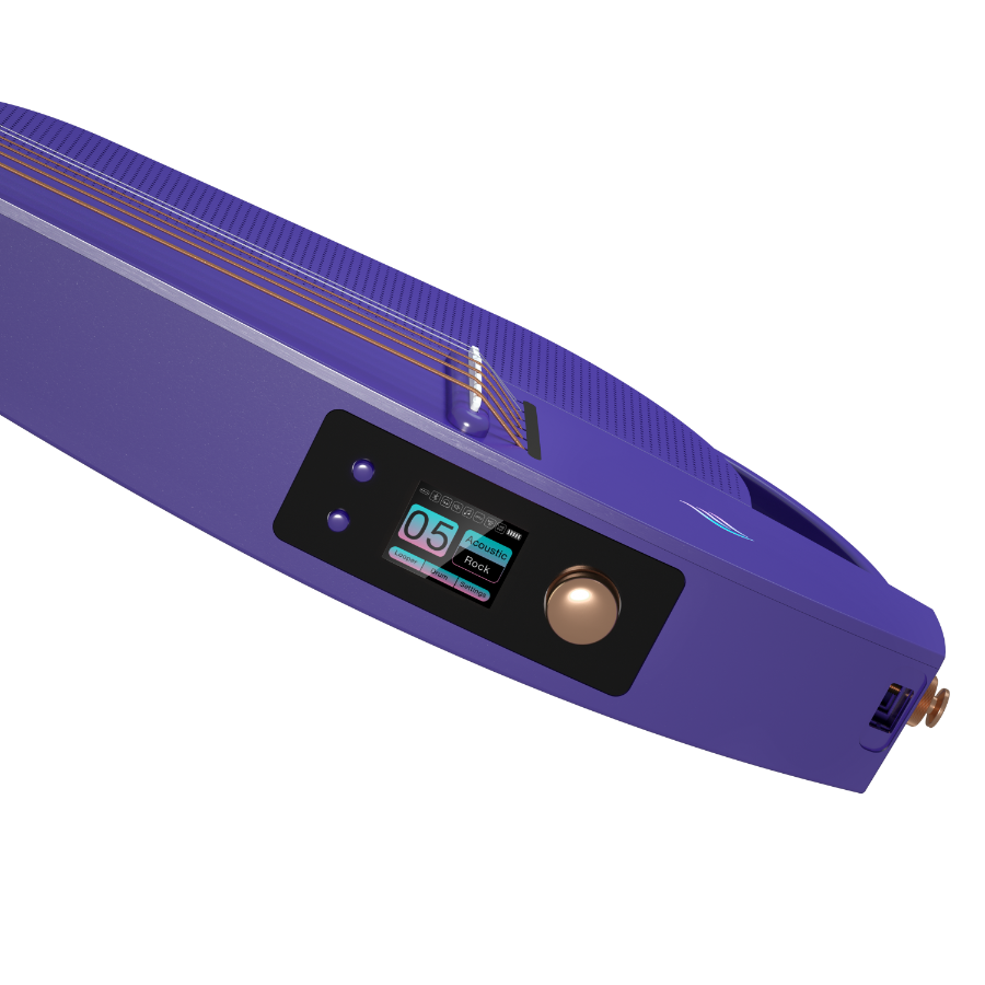 ENYA NEXG2 Delux Purple - smart gitara travel z looperem, ekranem dotykowym i systemem ES3