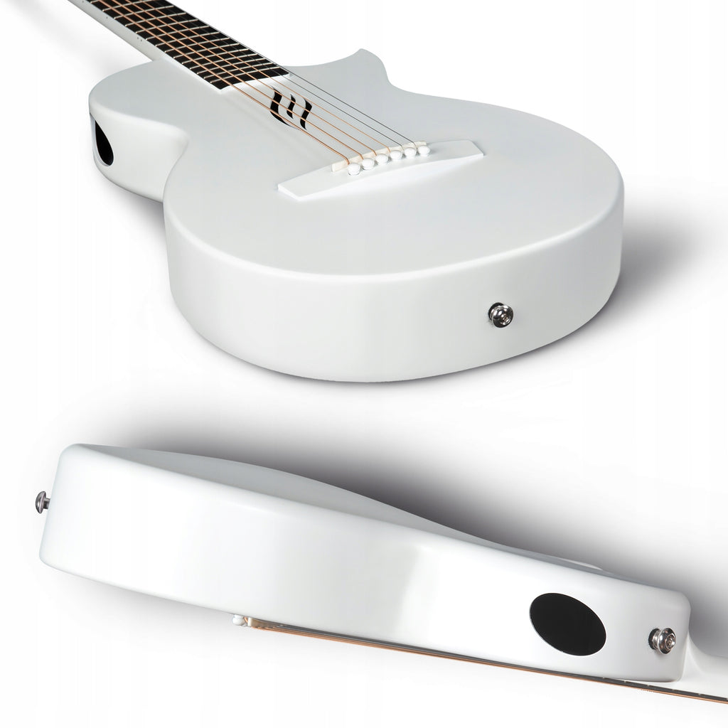 ENYA NOVA GO White gitara akustyczna włókno węglowe podróżna zestaw