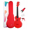 Ukulele Koncertowe Włókno Węglowe ENYA NOVA U Red ZESTAW
